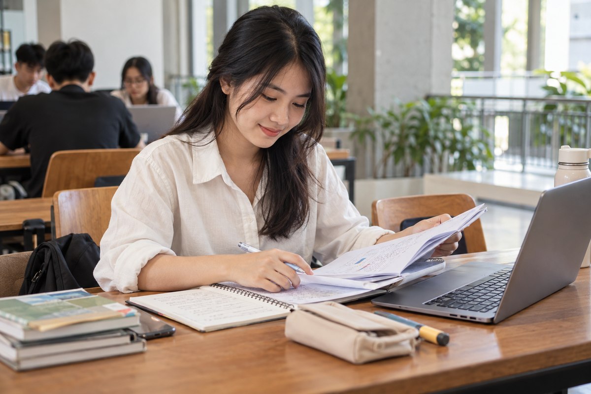Sinh viên Việt Nam chuẩn bị bài dạy mẫu và tài liệu để giới thiệu trong CV gia sư