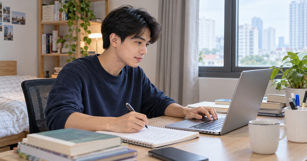 Sinh viên Việt Nam chuẩn bị CV gia sư để đối chiếu với lớp ứng tuyển