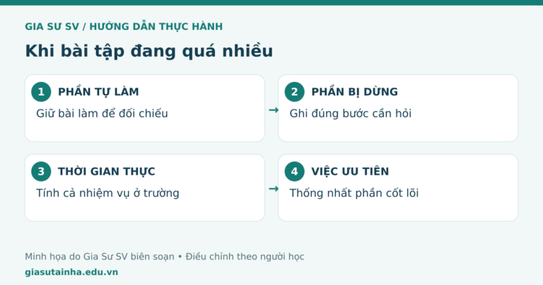 Gia sư giao bài quá nhiều: Cách trao đổi để điều chỉnh